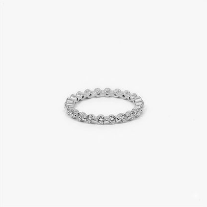 1.01CT Dainty Round Eternity Ring