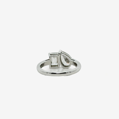 2ct Toi et Moi - Pear & Emerald