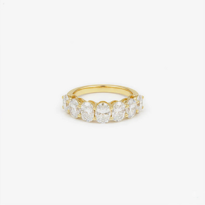 2 ct Oval Diamond Half-Eternity Band