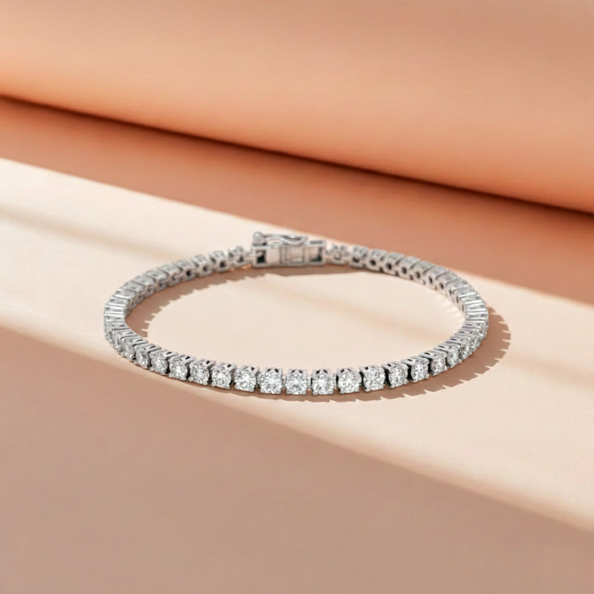 classic lab diamond tennis bracelet