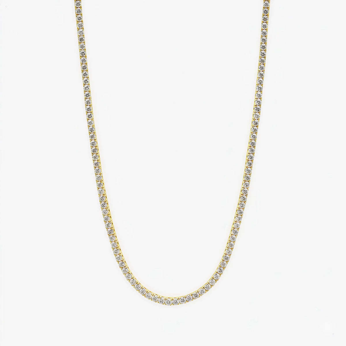 classic lab diamond tennis necklace