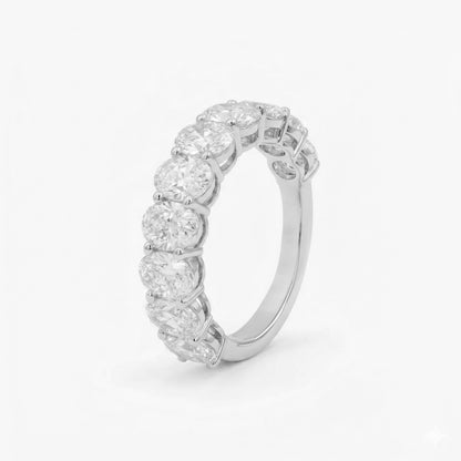 2CT Oval Diamond Half-Eternity Band