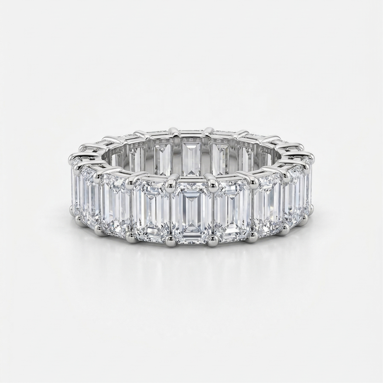 6.5ct emerald eternity band