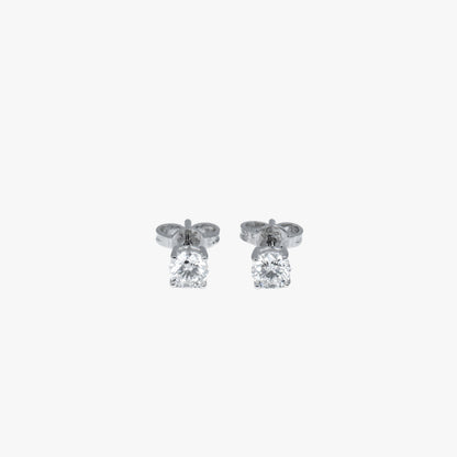 Round Solitaire Studs WG