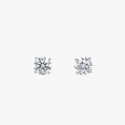Round Solitaire Studs WG