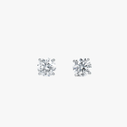 Round Solitaire Studs WG