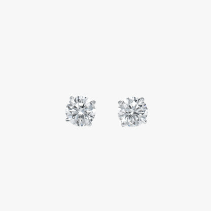 Round Solitaire Studs WG
