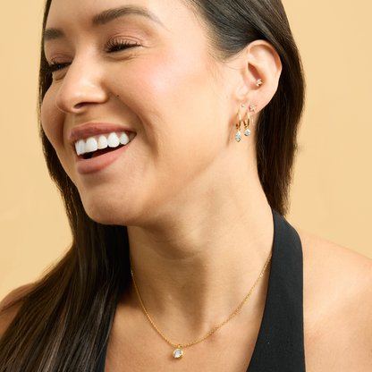Marquise Bezel Drop Earrings