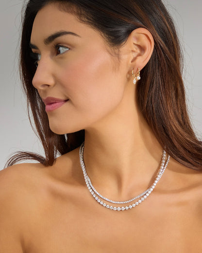Classic Lab Diamond Tennis Necklace