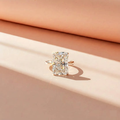 7.65ct Radiant Solitaire with Hidden Halo