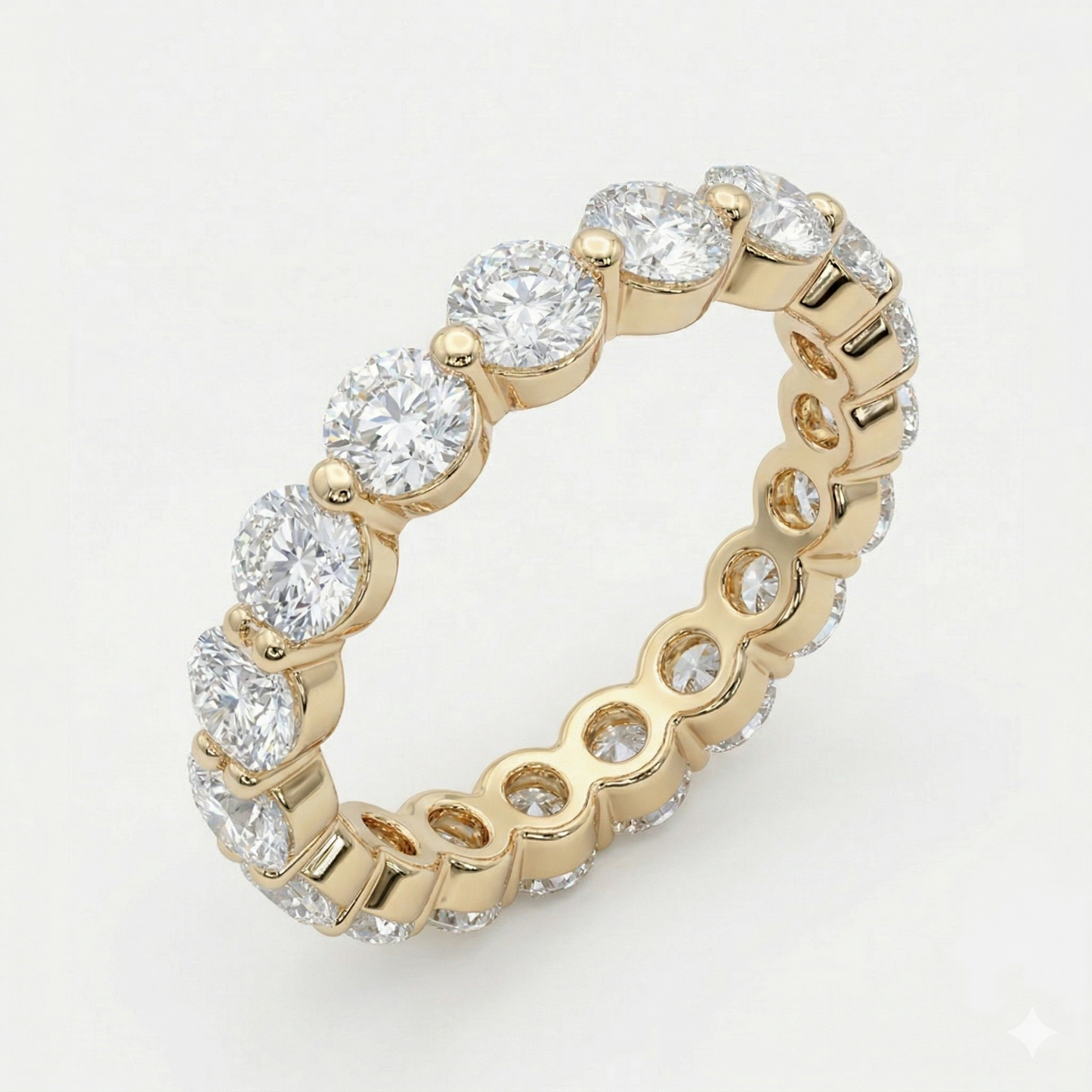 1.96ct dainty round eternity ring