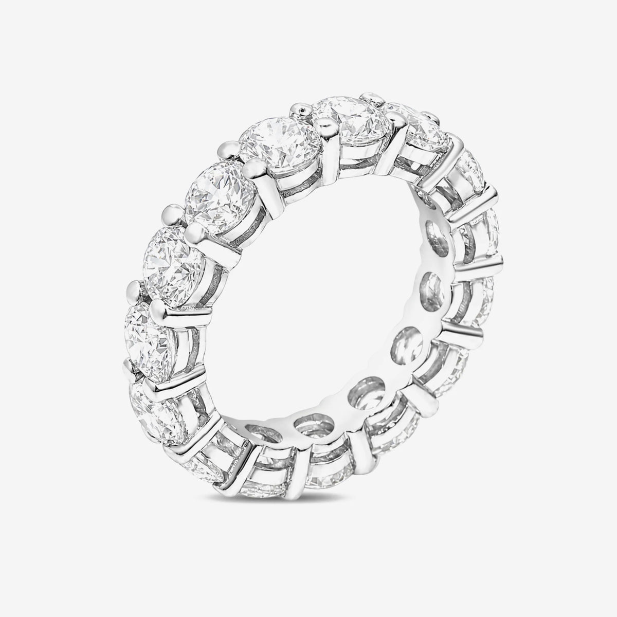 round lab diamond eternity band