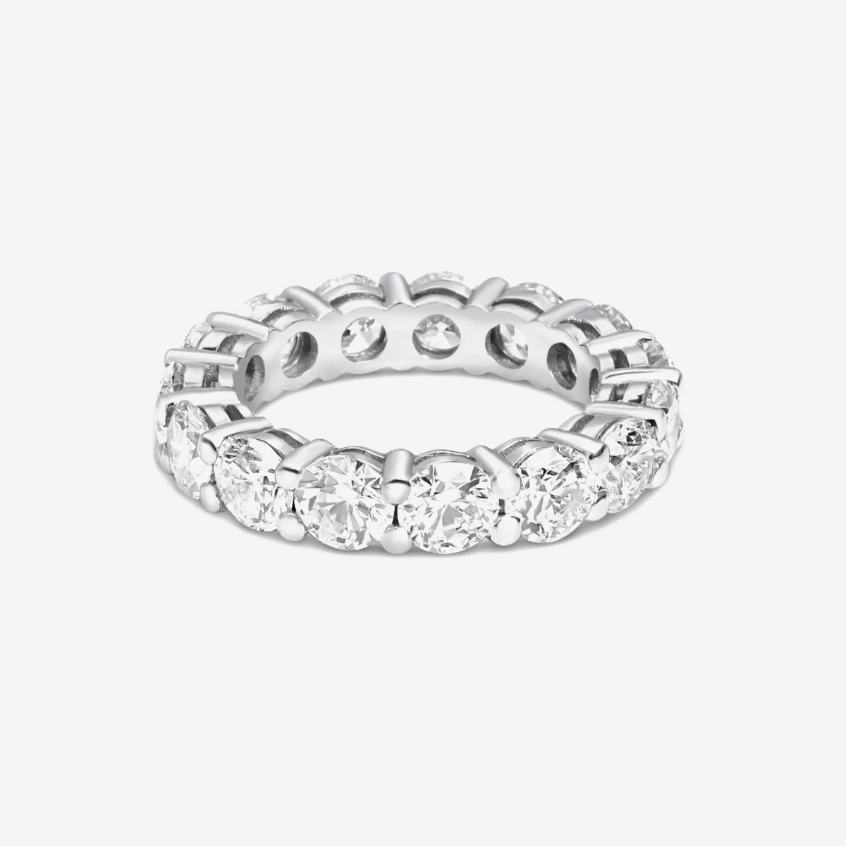 round lab diamond eternity band