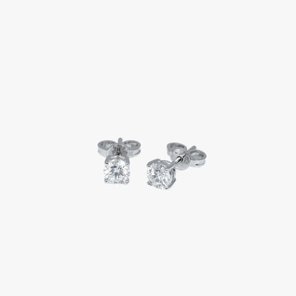 Round Solitaire Studs WG