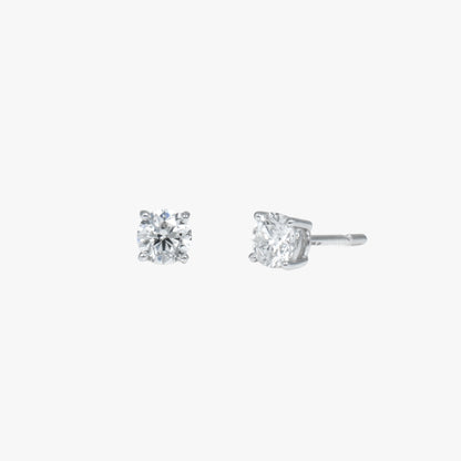 Round Solitaire Studs WG
