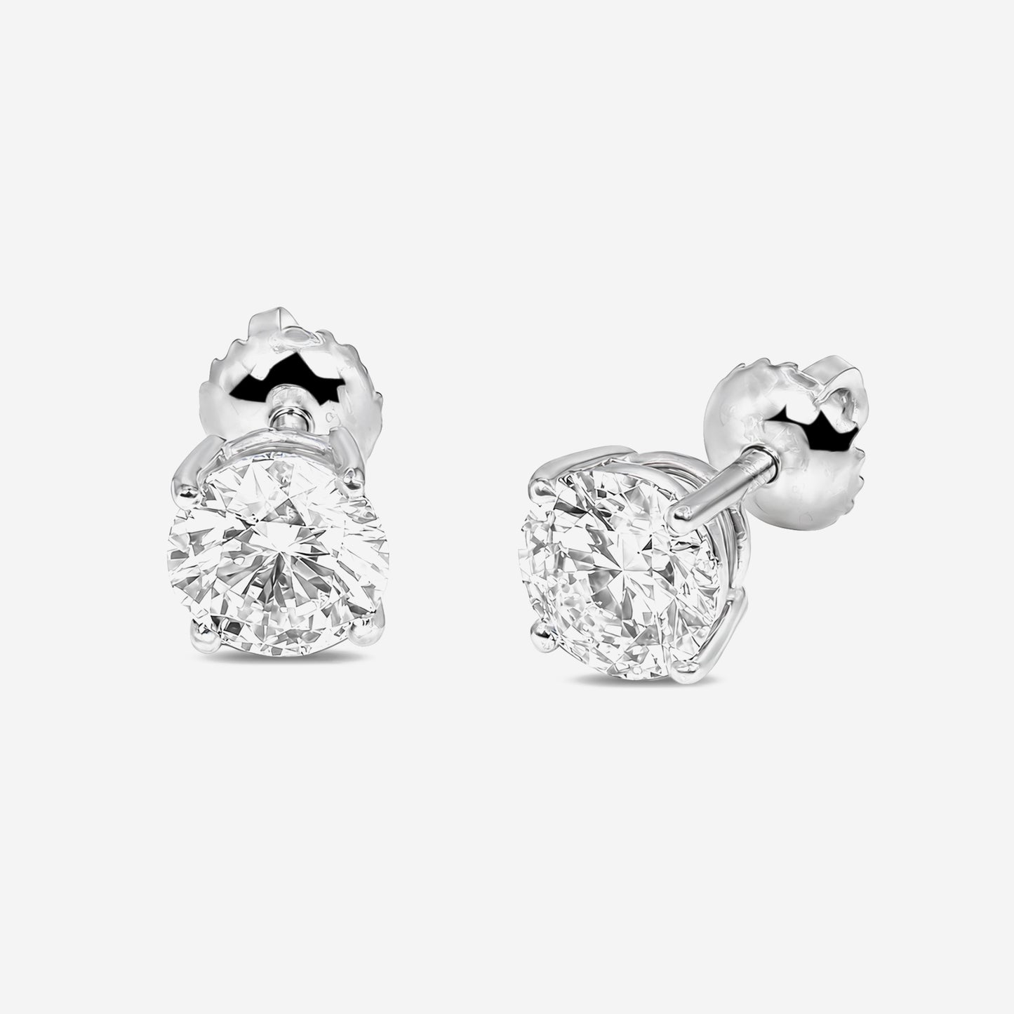 2.06ct round solitaire stud earrings