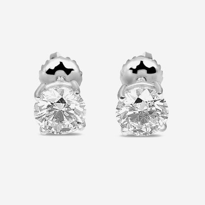 2.06CT Round Solitaire Stud Earrings