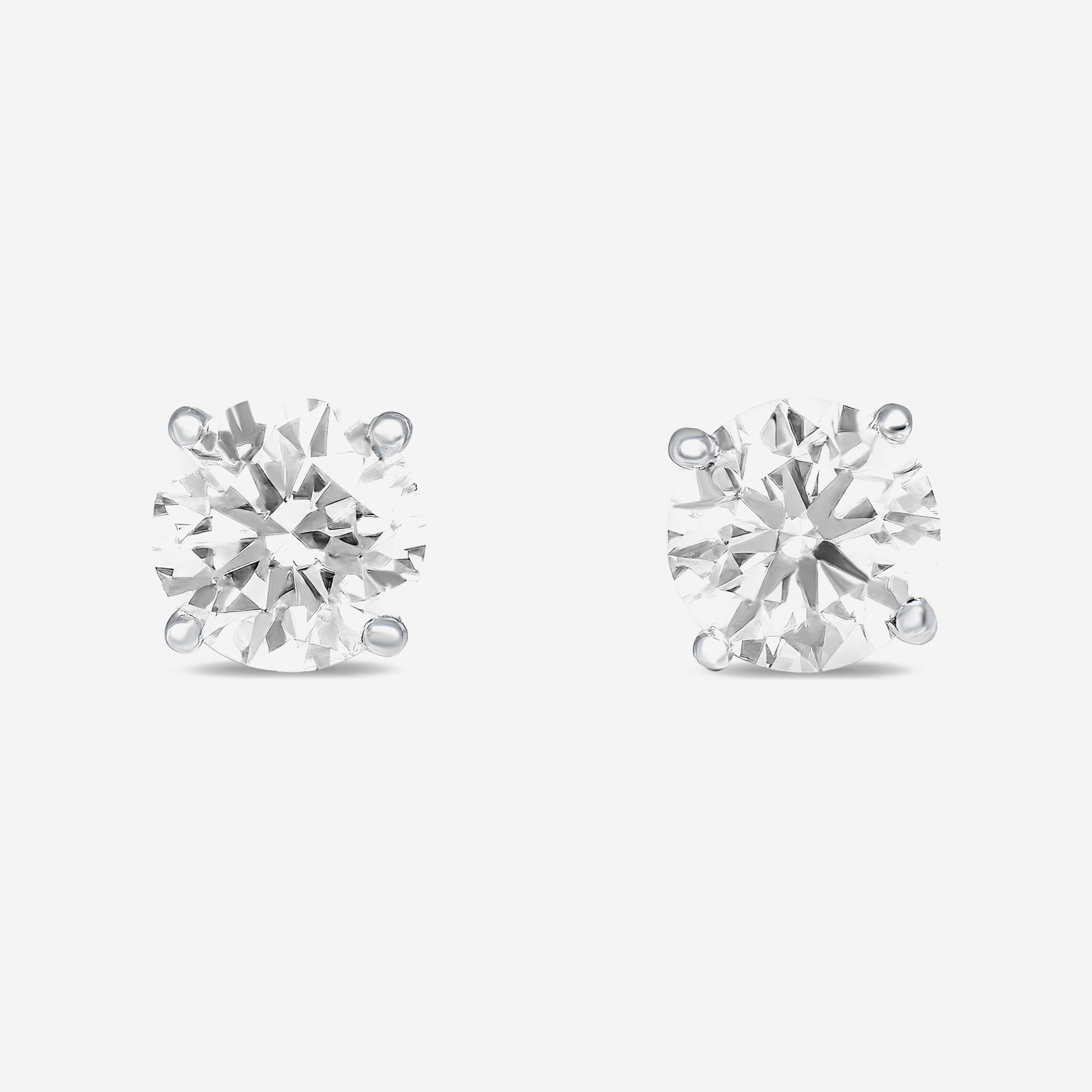 3ct Round Solitaire Studs