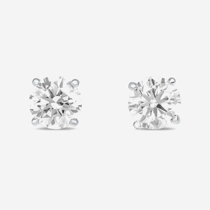 3ct Round Solitaire Studs