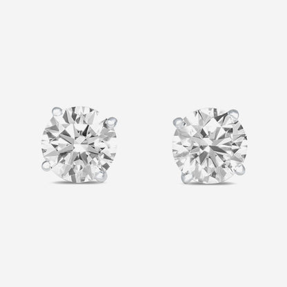 4ct Round Solitaire Studs