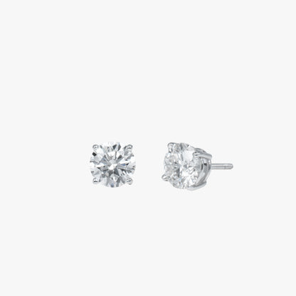 Round Solitaire Studs WG