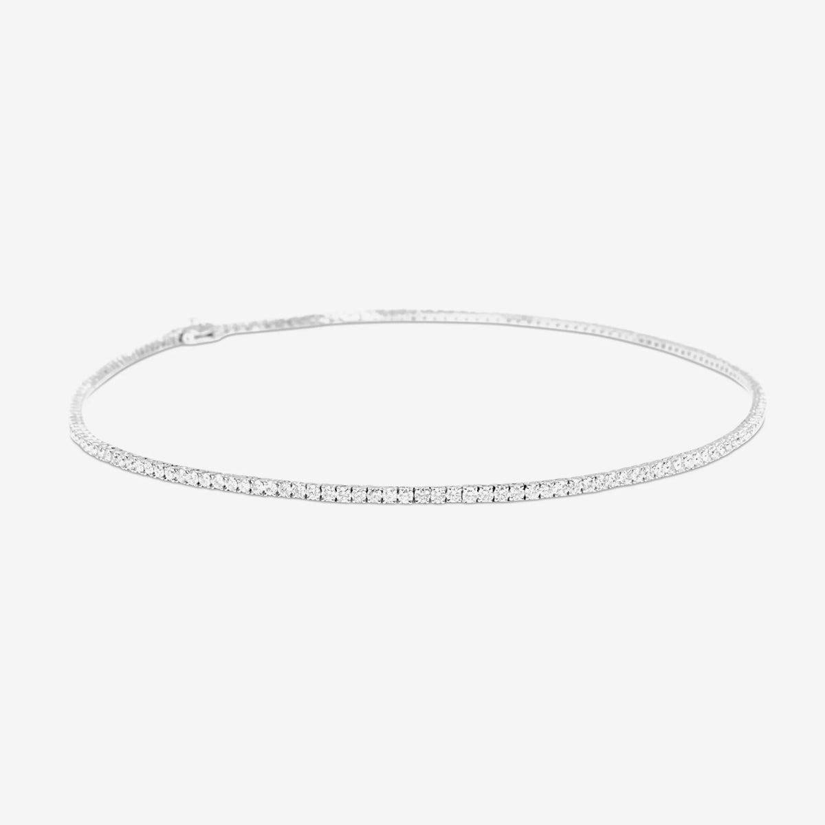 classic lab diamond tennis necklace