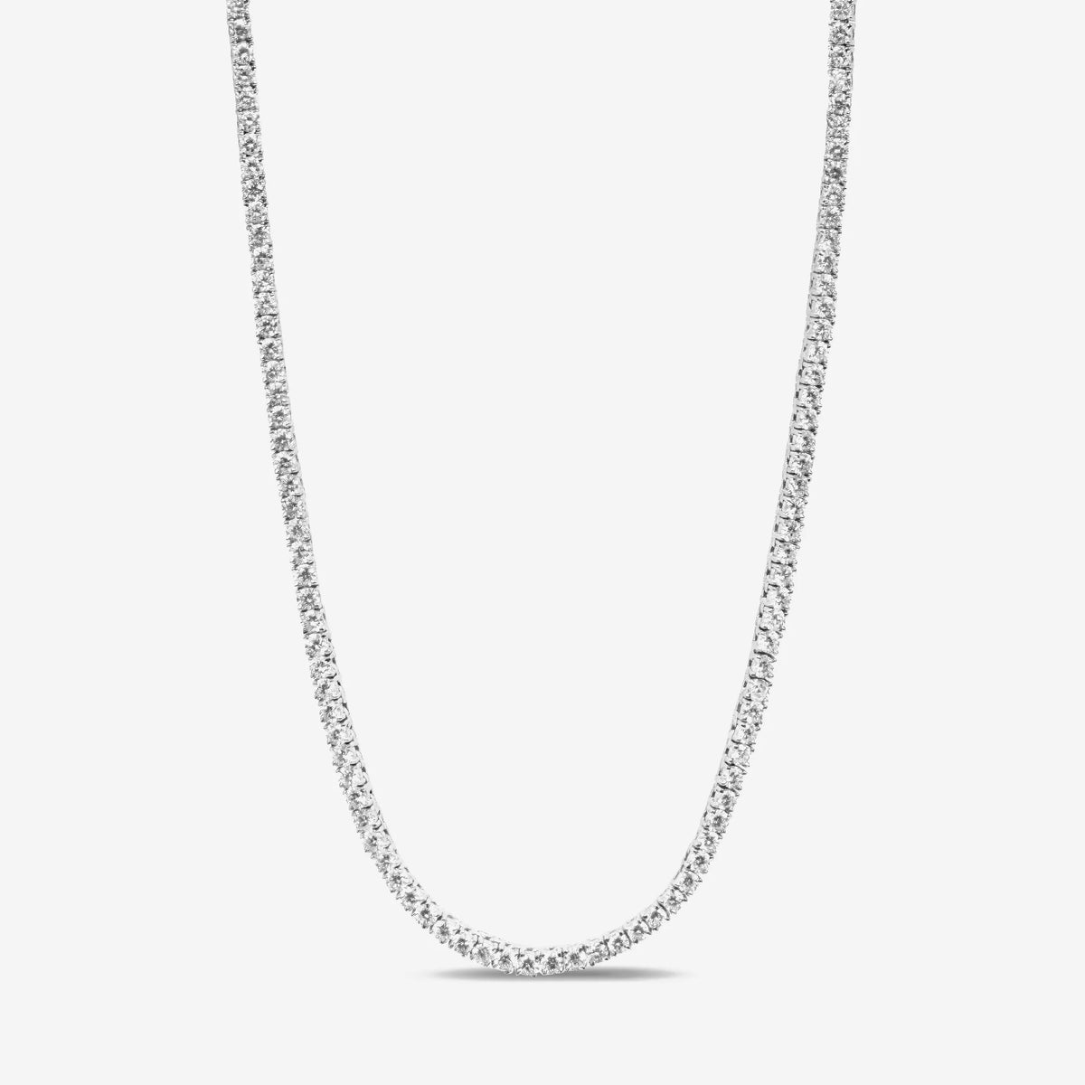 classic lab diamond tennis necklace