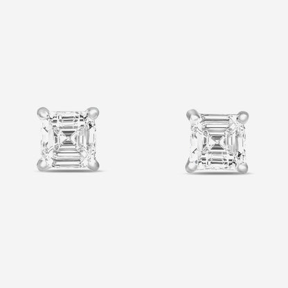 Asscher Solitaire Studs
