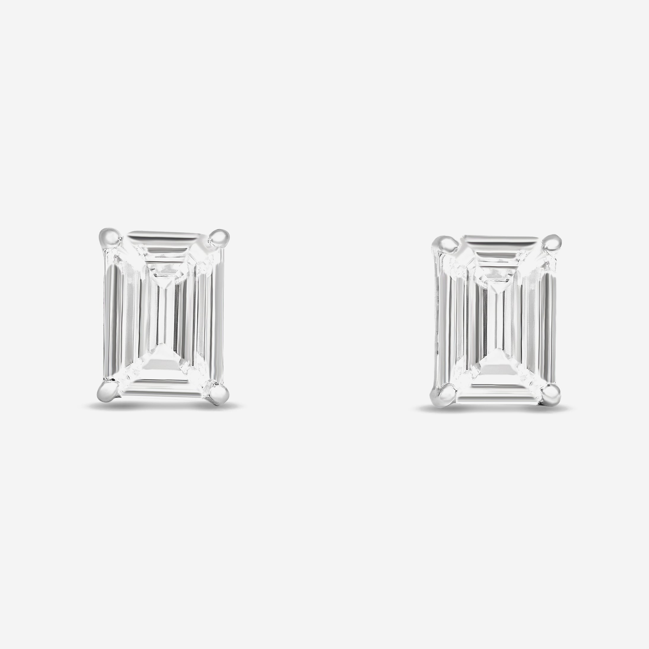 Emerald Solitaire Studs
