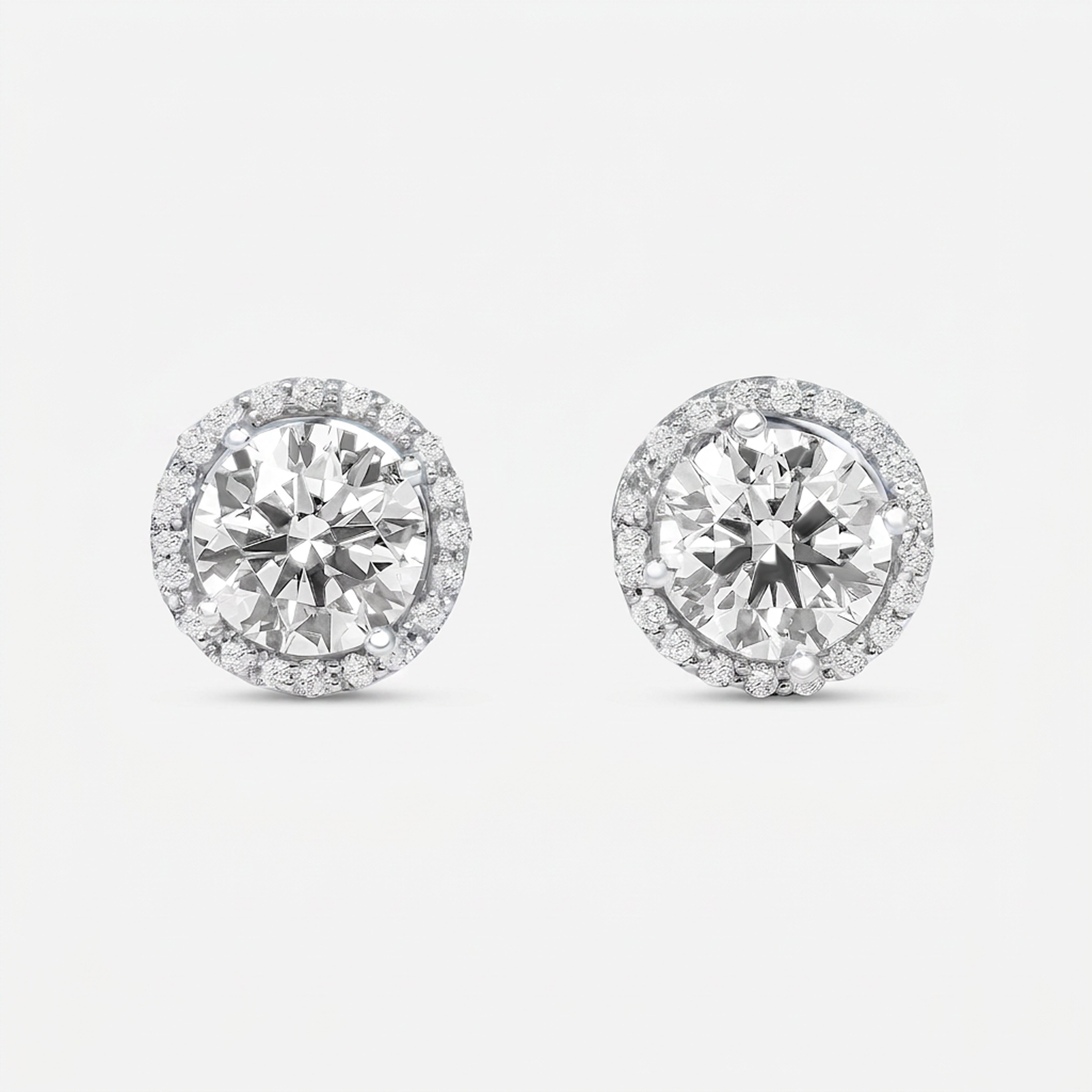 Round Solitaire Studs with Circle