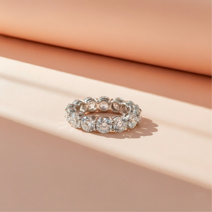 5.26CT Round Diamond Eternity Band WG