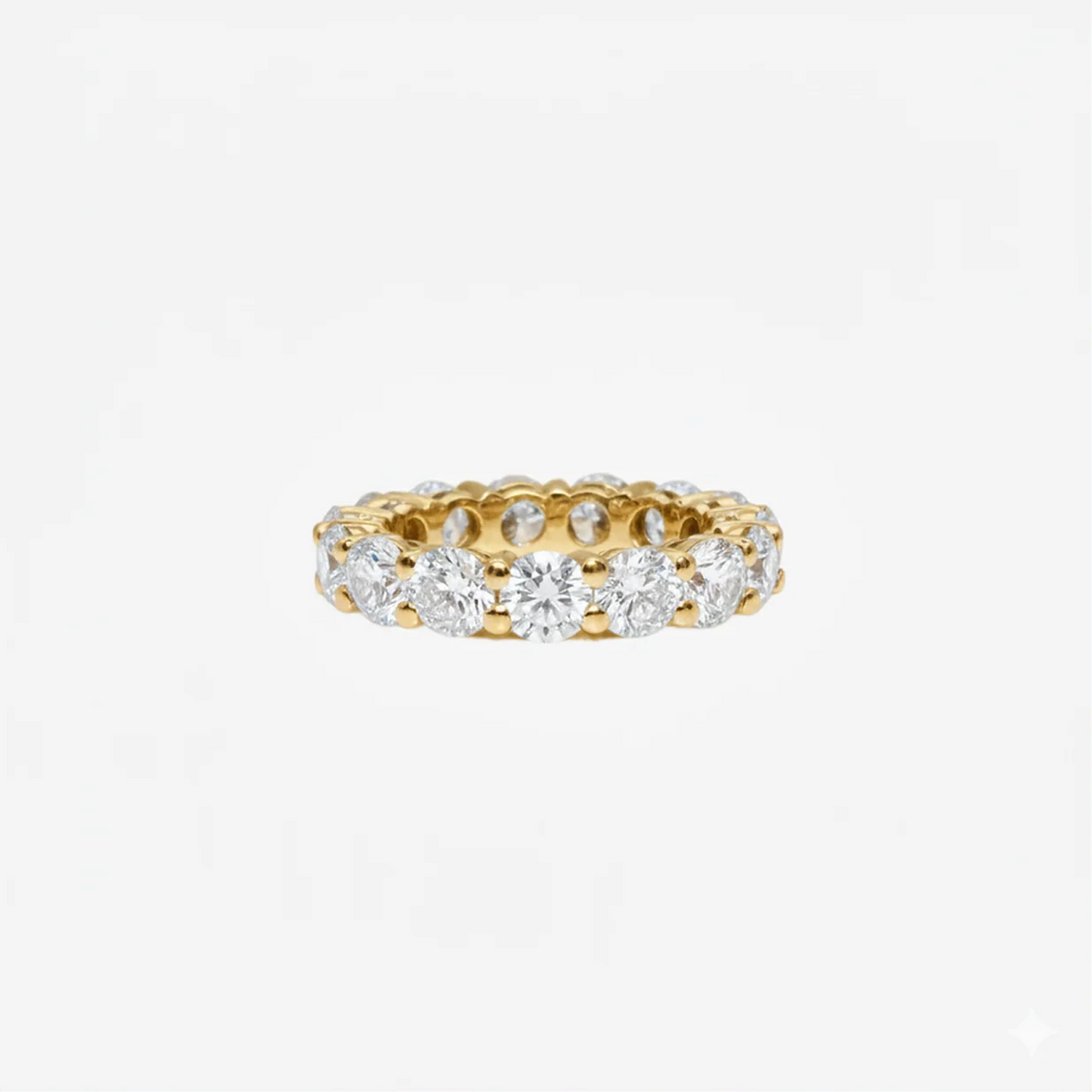 round lab diamond eternity band