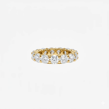 Round Lab Diamond Eternity Band