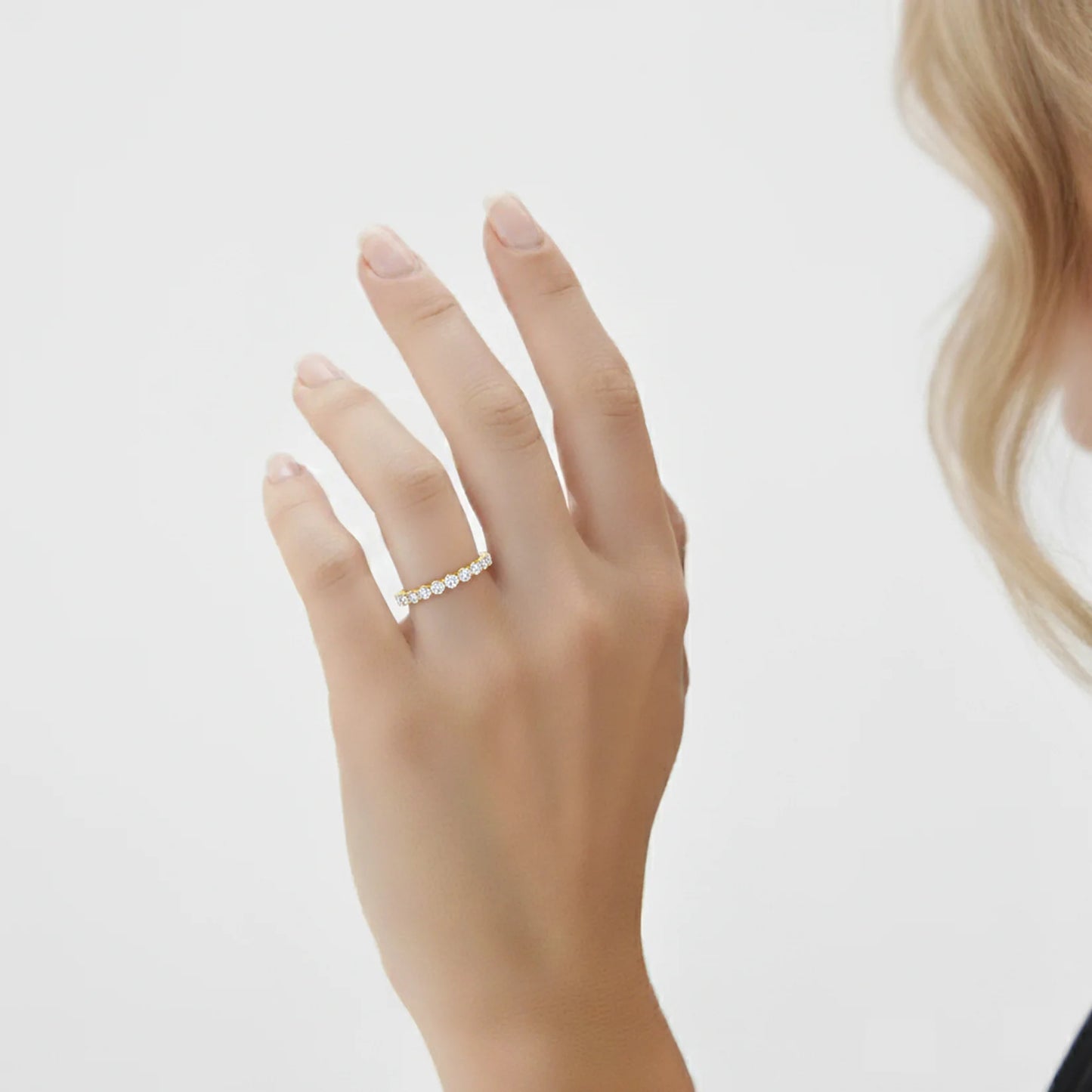 1.87ct dainty round eternity ring