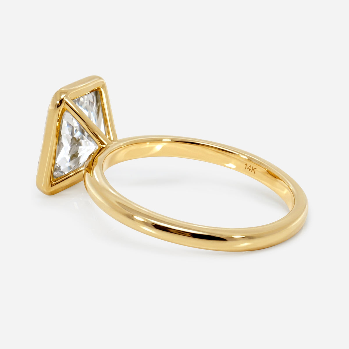 radiant bezel diamond solitaire