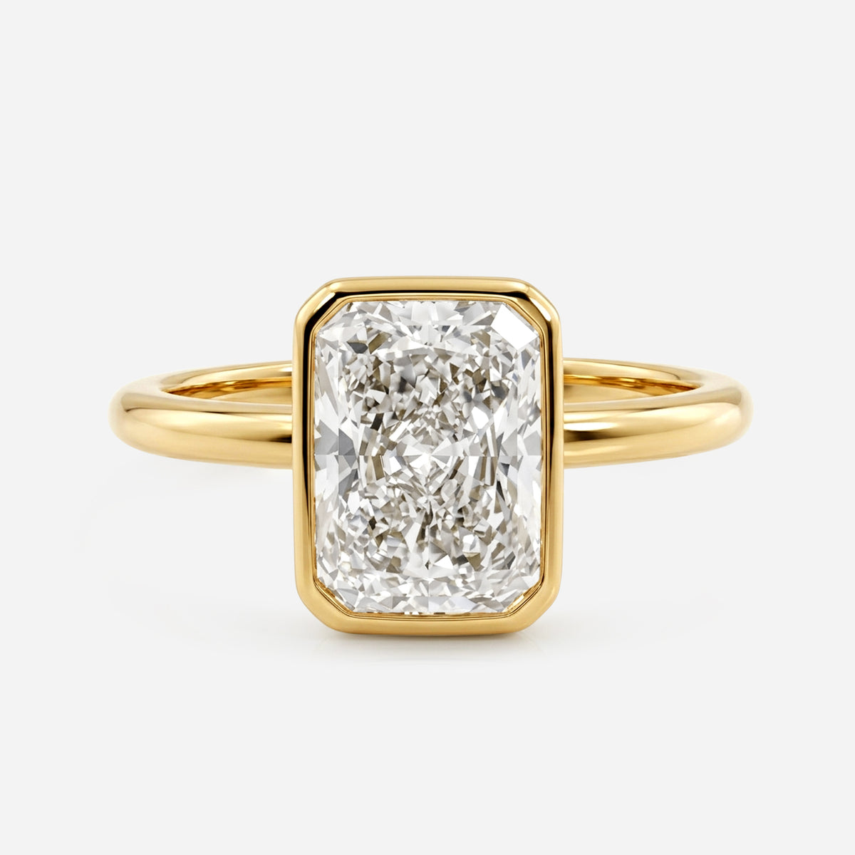 radiant bezel diamond solitaire