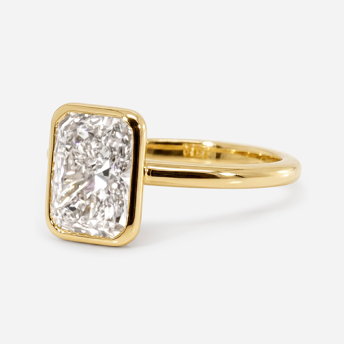 radiant bezel diamond solitaire