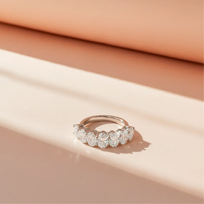 2 ct Oval Diamond Half-Eternity Band