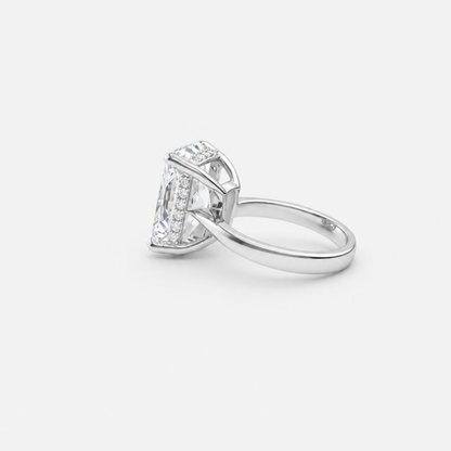 7.65ct Radiant Solitaire with Hidden Halo