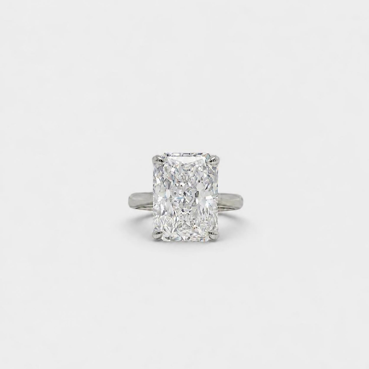7.65ct radiant solitaire with hidden halo