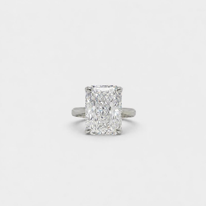 7.65ct Radiant Solitaire with Hidden Halo