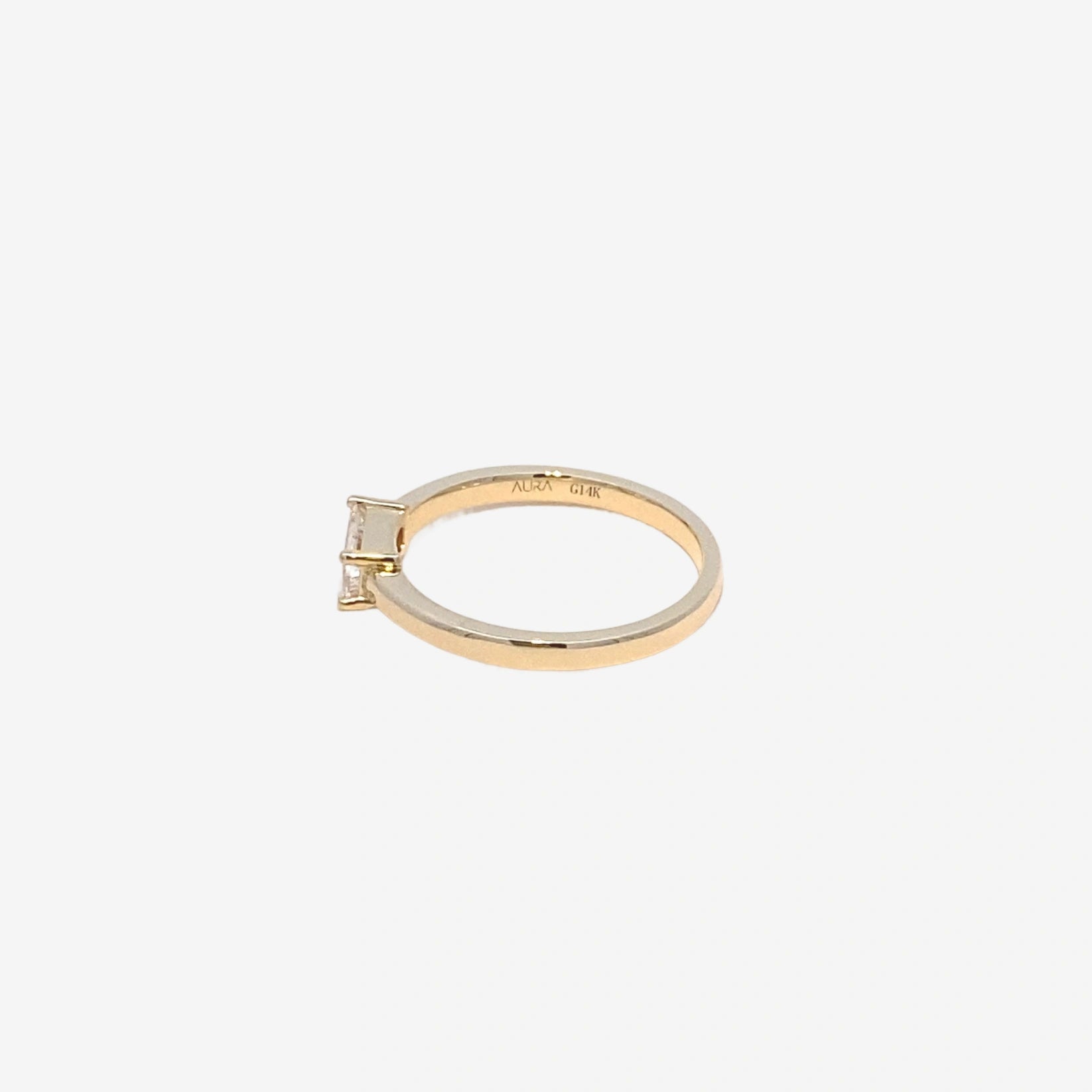 0.31CT Petite Single Baguette Ring
