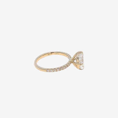 2CT Cushion Solitaire with Pavé Setting