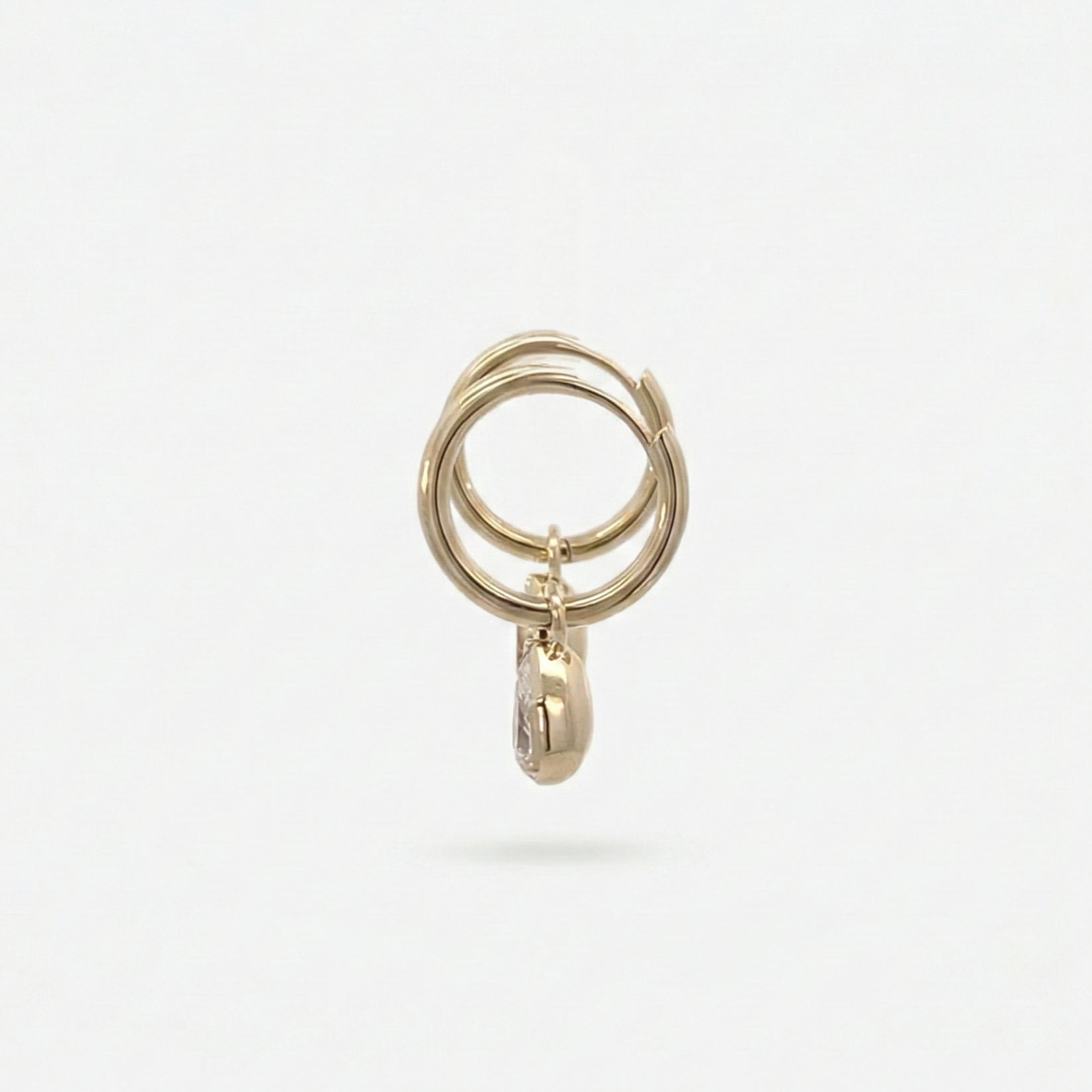 0.60CT Pear Bezel Drop Earrings