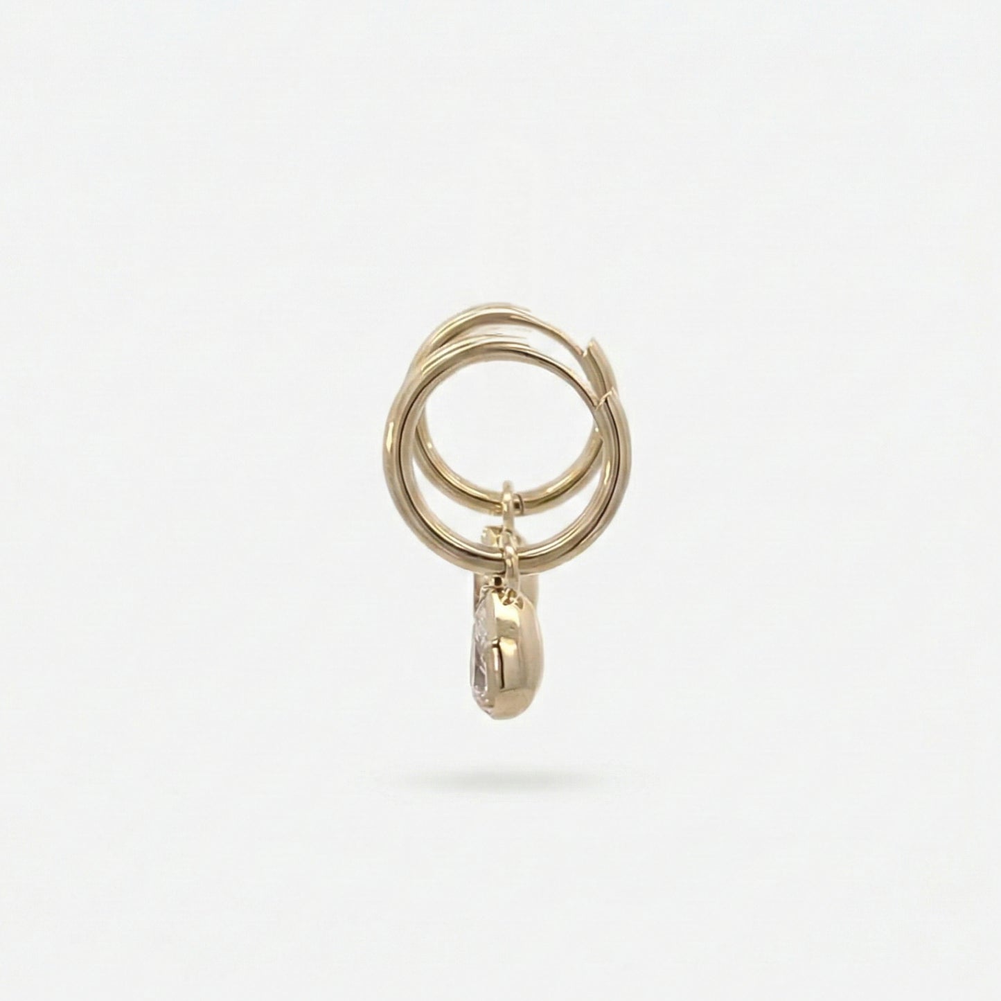pear bezel drop earrings