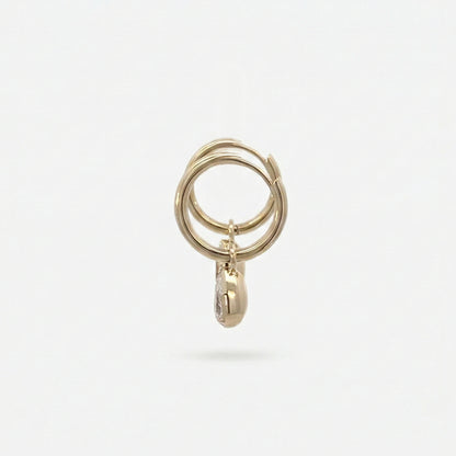 Pear Bezel Drop Earrings