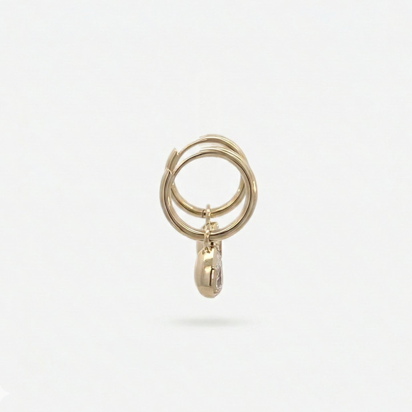 pear bezel drop earrings