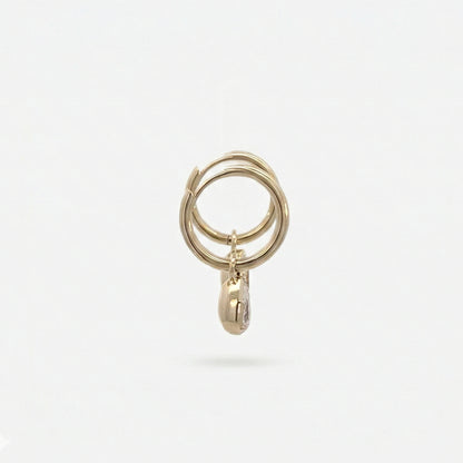 Pear Bezel Drop Earrings