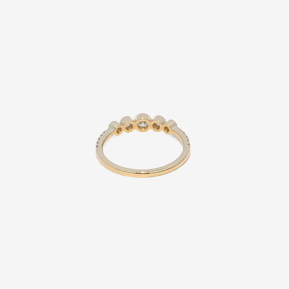0.36CT Dainty Round Graduated with Pavé Band