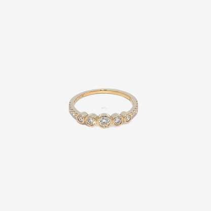 0.36CT Dainty Round Graduated with Pavé Band